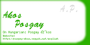 akos posgay business card